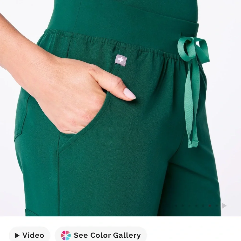 Figs Hunter Green Zamora Scrub Pants Great Condition SP - Picture 5 of 16